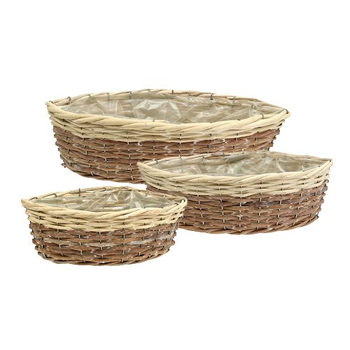 Floristik24 Plant Basket Set of 3 48cm / 38cm / 30cm Cream Brown