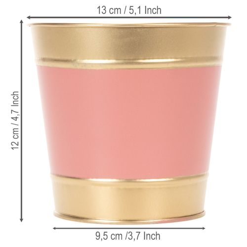 Product Metal plant pot/flower pot/planter, Ø13cm H12cm, 4 pieces