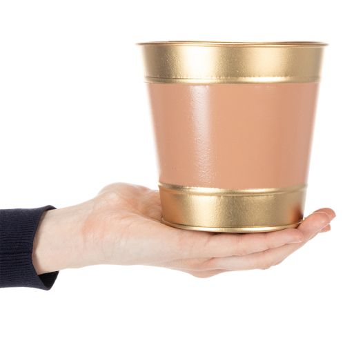 Product Metal plant pot/flower pot/planter, Ø13cm H12cm, 4 pieces