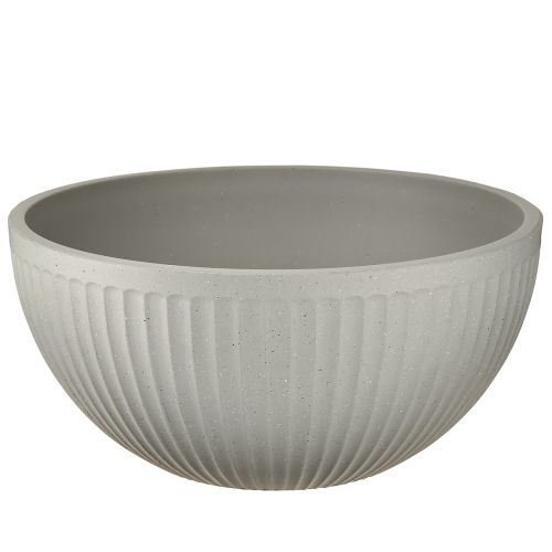 Plant pot plastic grey mottled bowl with grooves Ø30cm