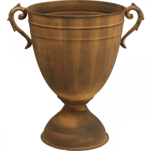 Planter rust look cup vase metal Ø22.5cm H32.5cm