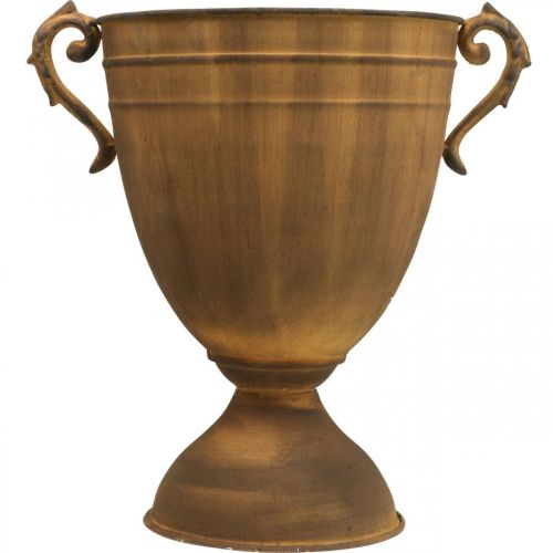 Plant pot rust look cup vase metal Ø22,5cm H32,5cm | Floristik24.co.uk