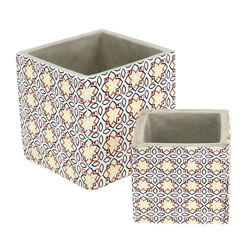 Floristik24 Plant pot set with pattern 8cm x 8cm and 11cm x 11cm