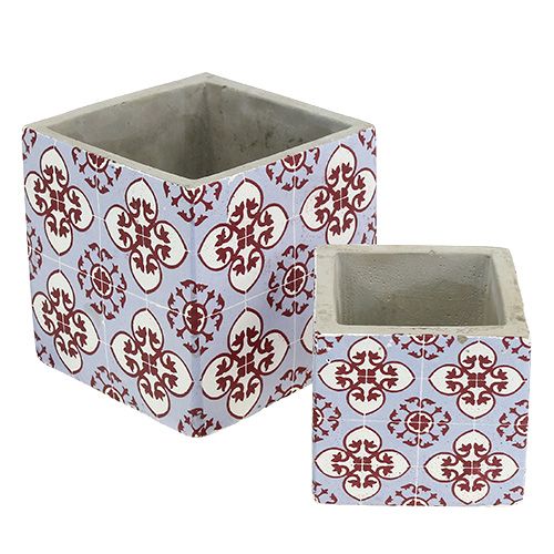 Floristik24 Plant pot with orient pattern 8cm x8cm / 11cm x 11cm