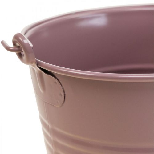 Floristik24 Plant pot vintage decorative metal bucket old pink Ø16cm H24cm