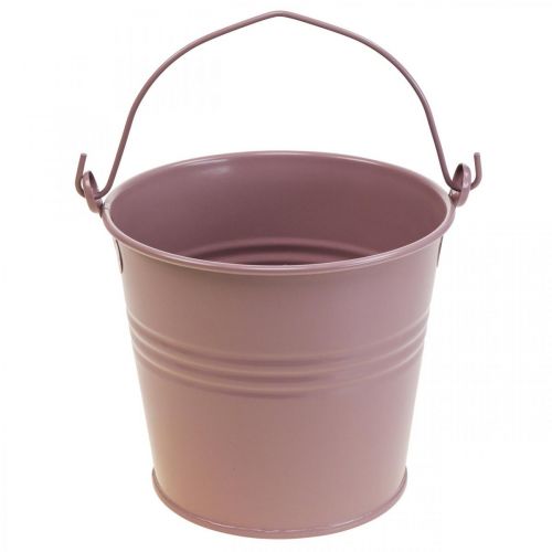 Floristik24 Plant pot vintage decorative metal bucket old pink Ø16cm H24cm