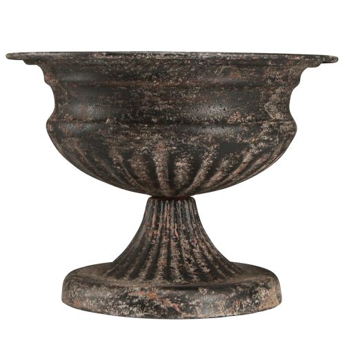 Product Plant cup chalice antique look black brown Ø20cm H15cm