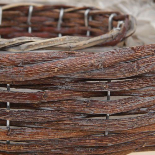Floristik24 Plant Ring Plant Bowl Wood Natural Grey Ø30/35cm Set 2pcs