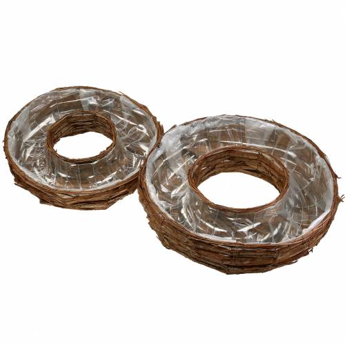 Floristik24 Plant ring bark natural plant bowl Ø50/43cm set of 2