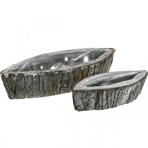 Product Plant bowl plant box wood Jardiniere 46/31.5 cm set of 2