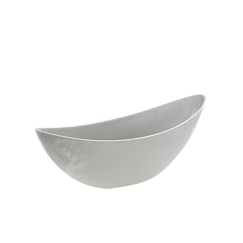 Floristik24 Plant bowl 39cm x 12.5cm H13cm light grey, 1pc