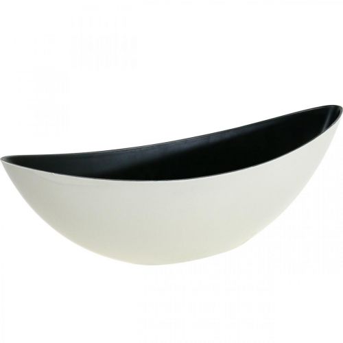 Floristik24 Plant bowl oval decorative bowl Jardiniere cream white 39×12×13cm