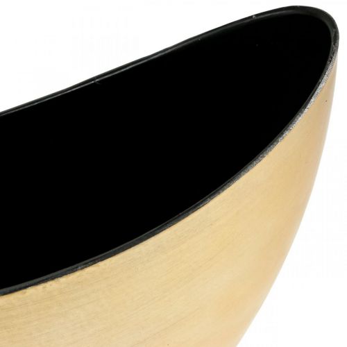 Floristik24 Plant bowl oval decorative bowl jardiniere gold 24×10×15cm