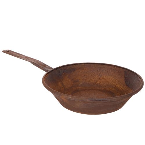 Planting tray, rust-colored pan with handle, metal planter, Ø31cm buy online | Floristik24.co.uk