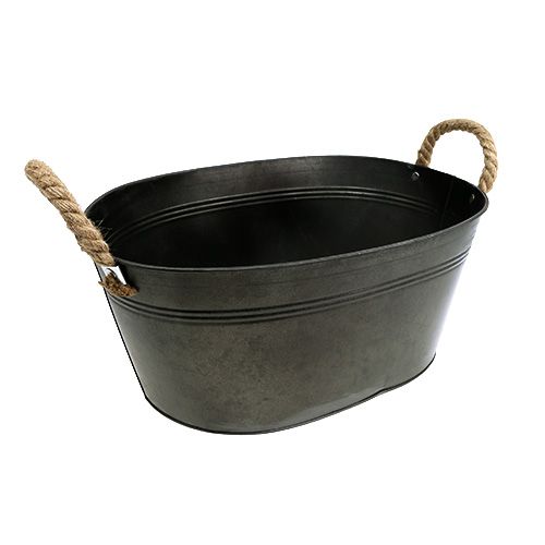 Floristik24 Plant bowl oval antique 40 x 29cm H18cm 1p