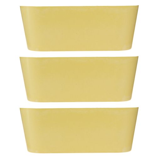 Product Plant bowl oval decorative bowl plastic yellow 27×11×10cm 3pcs