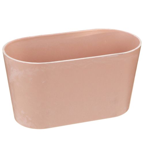 Product Plant bowl oval decorative bowl plastic pink-brown 20×10×11cm 3pcs