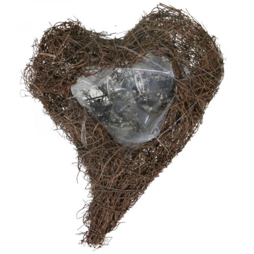 Floristik24 Plant bowl heart cemetery, vine heart for planting 21cm