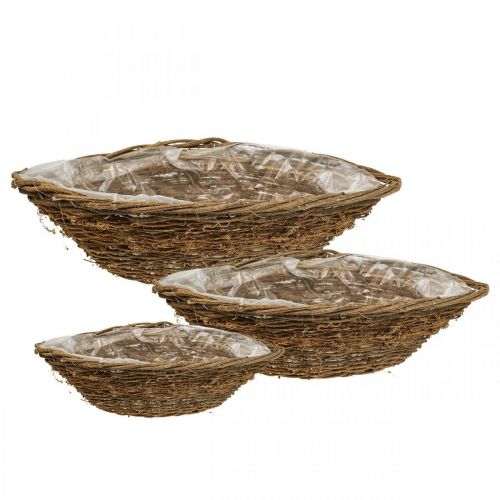 Floristik24 Plant bowl plant basket vine basket L35/42/46cm set of 3
