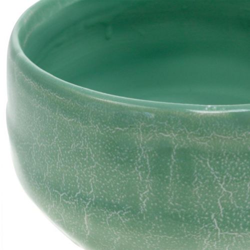 Product Plant bowl with basket pattern, ceramic decoration, round arrangement bowl Ø16cm H7.5cm