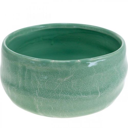 Floristik24 Plant bowl with basket pattern, ceramic decoration, round arrangement bowl Ø16cm H7.5cm