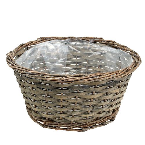 Floristik24 Plant bowl round gray Ø30cm H16cm 1pc