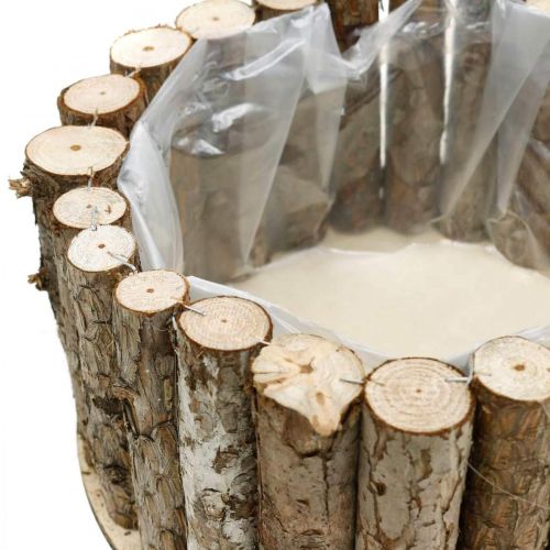 Product Plant bowl round bark wood decoration Ø34/24cm set of 2