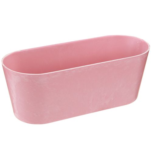 Floristik24 Planting boat planting bowl oval pink 27×11×10cm 3pcs