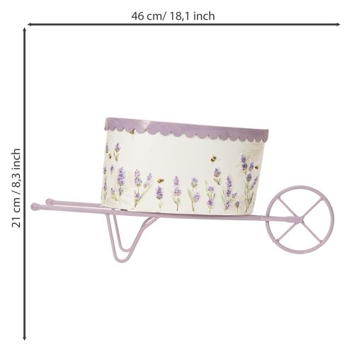 Product Flower pot wheelbarrow with stylish lavender look 46cm