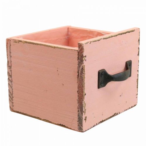 Floristik24 Plant drawer wooden decorative plant box Peach 12.5cm