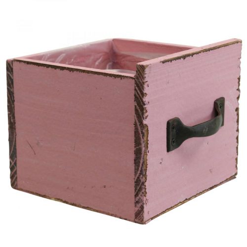 Plant drawer wooden decorative plant box pink 12.5cm