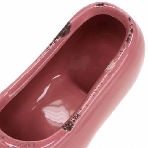 Product Planter ladies shoe ceramic pink, pink, cream assorted 14 × 5cm H7cm 6pcs