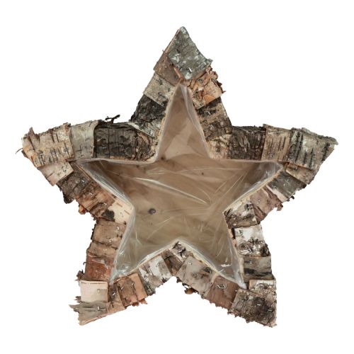 Floristik24 Plant box wooden flower pot star plant pot Ø30cm H7cm