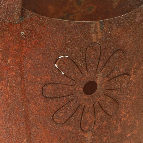 Product Plant bag metal decorative planter rust with handles H37cm