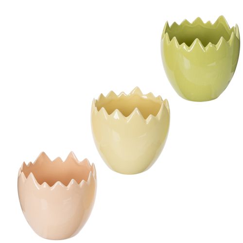 Easter egg motif flower pot for stylish spring decoration in your home, 10cm, 3 pieces