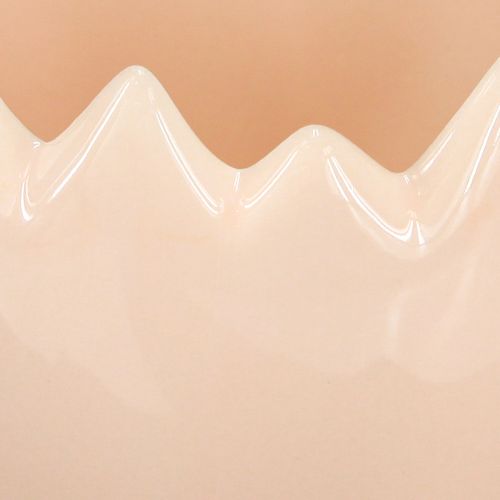 Product Egg-shaped flower pot with a broken edge for creative placement on windowsills and tables, 9cm, 3 pieces