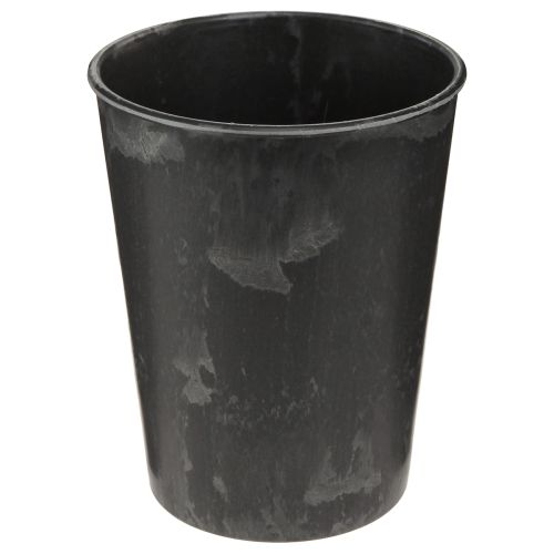 Floristik24 Plant pot plastic anthracite Ø13cm H16.5cm 4pcs
