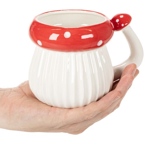 Decorative Ceramic Mushroom Cup - Fly Agaric Design, 10cm | Floristik24.co.uk