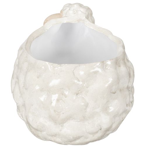 Product Sheep-shaped ceramic planter, decorative plant bowl for garden and home, 2 pieces