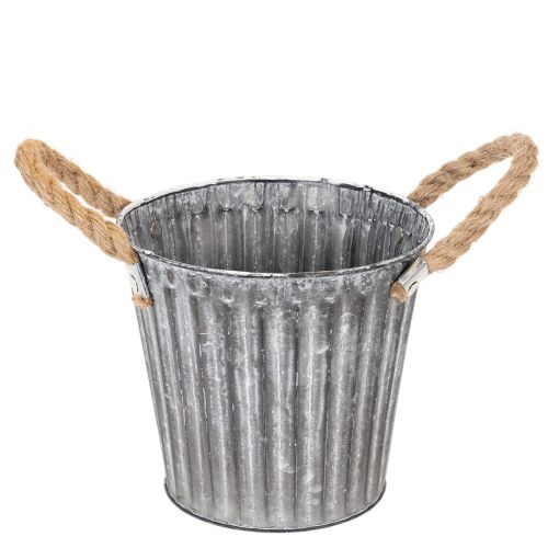 Metal plant pot, decorative pot with handles, planter, cachepot Ø16.5cm buy online | Floristik24.co.uk