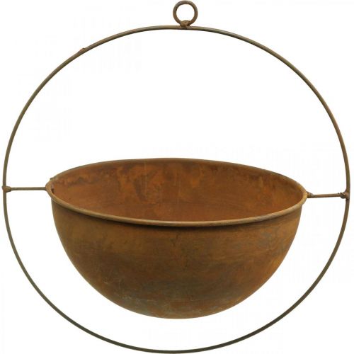 Floristik24 Decorative bowl metal decor ring patina hanging decoration Ø27cm