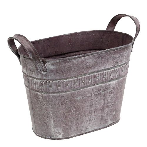 Floristik24 Plant pot oval 20cm x 12cm H14cm purple