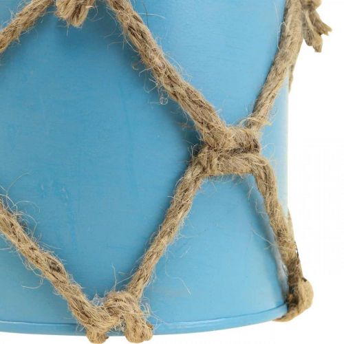 Floristik24 Plant pot, flower pot metal, jute cord H10.5cm 3pcs