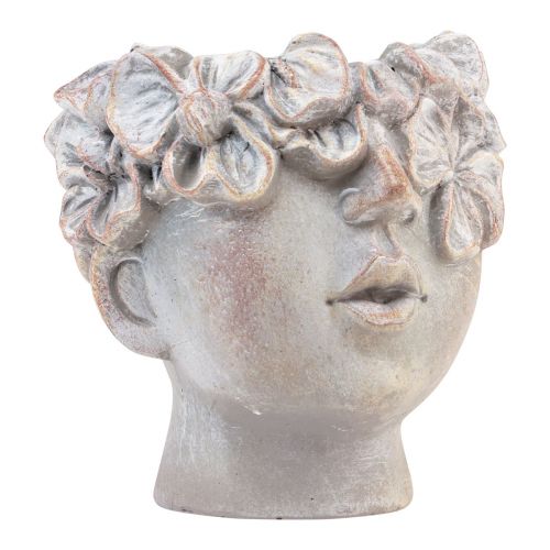 Product Plant pot face planter bust concrete look H14cm