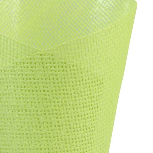 Product Plant pot woven paper green yellow purple Ø9cm H18cm 9 pcs