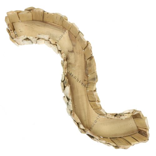 Floristik24 Wave planter made of wood, natural L76cm