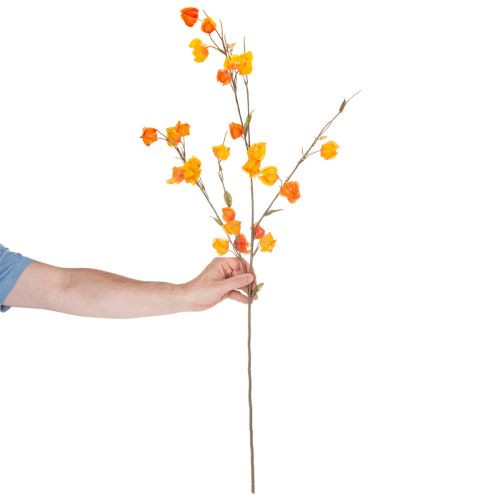 Artificial Physalis Branch with Flowers, 95 cm, Orange, for Indoor Decoration | Floristik24.co.uk