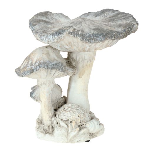 Product Mushroom decoration cast stone gray white washed 21.5×18×22cm