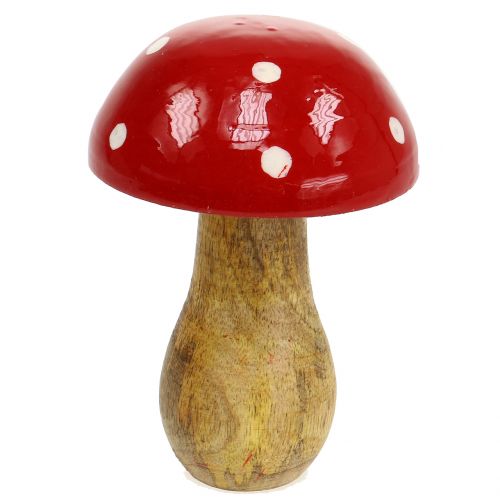 Floristik24 Toadstool made of wood red 15.5cm