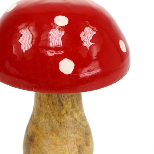 Floristik24 Toadstool made of wood red 15.5cm